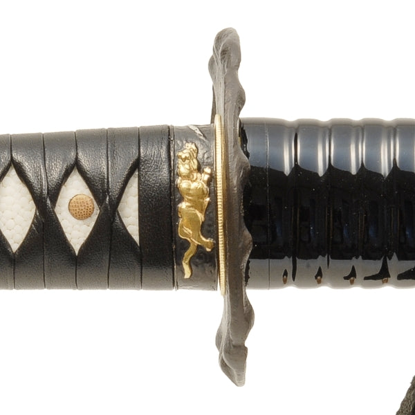 Close-up of the Tsuba area