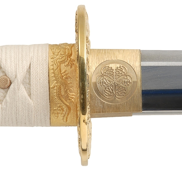 Close-up of the Tsuba area