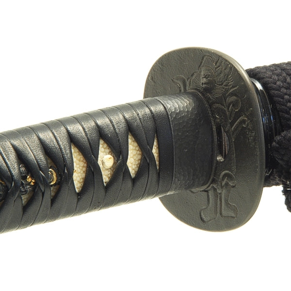 Close-up of the Tsuba area