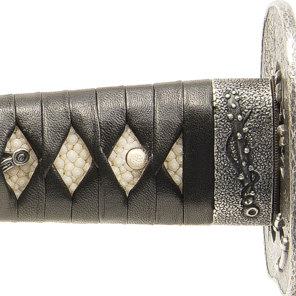Close-up of the Tsuba area
