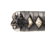 Close-up of the  Kashira from the side