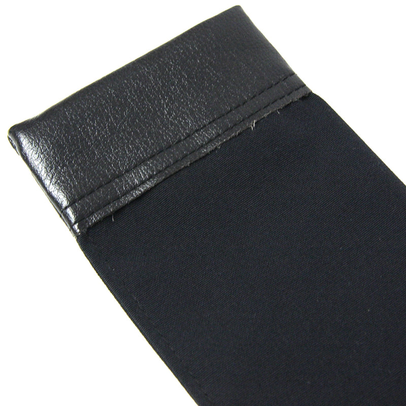 The synthetic leather reinforcement at the end.