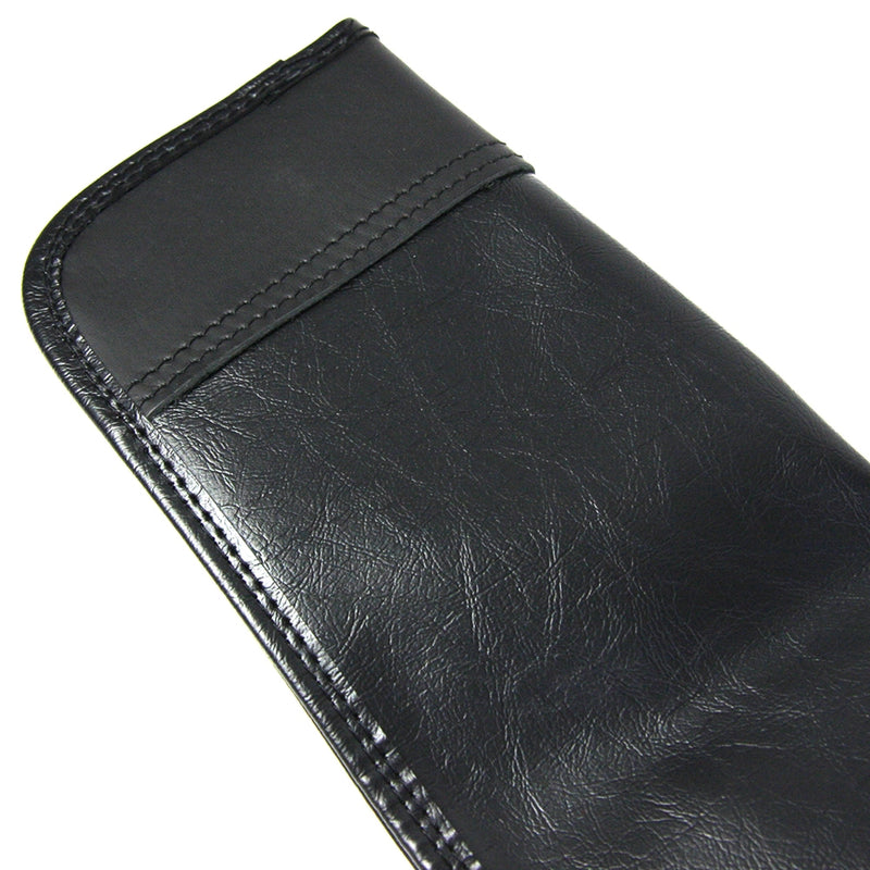 The reinforced end of the bag.