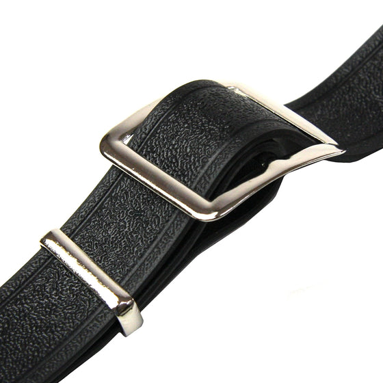Close-up of the adjustable strap buckle.