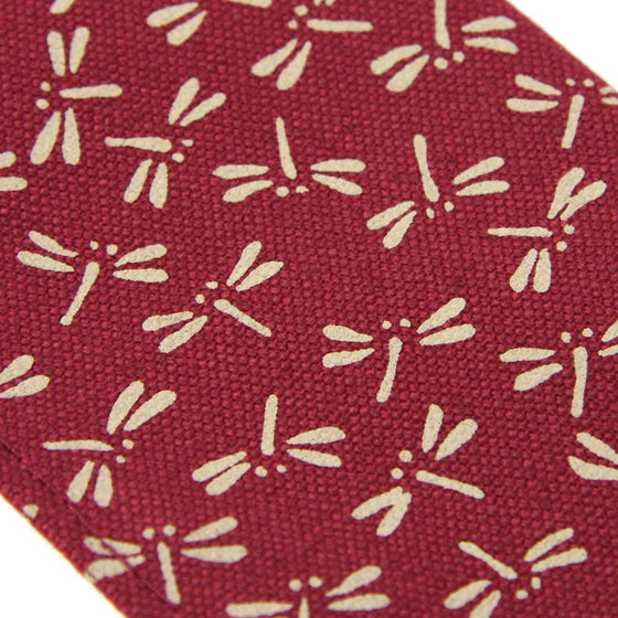 Close-up of the wine colored fabric.