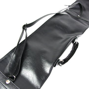View of the bag handle and strap.