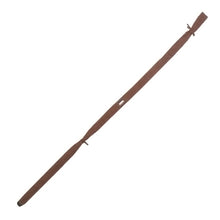  Full view of the naginata bag in brown.