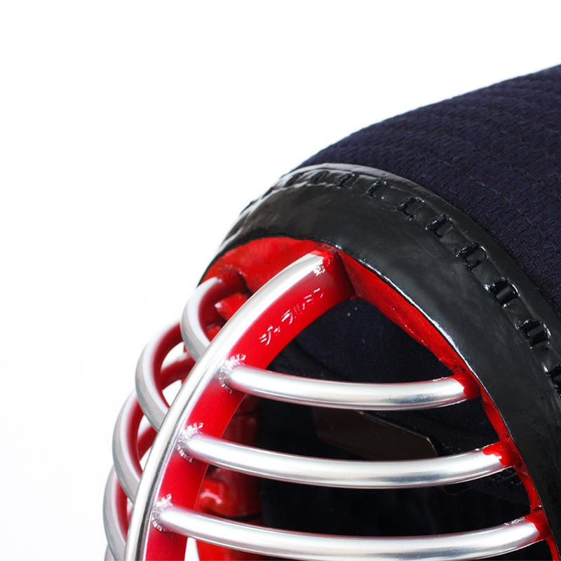 Close-up view of the duralumin mengane and lacquered menbuchi.