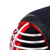 Close-up view of the duralumin mengane and lacquered menbuchi.