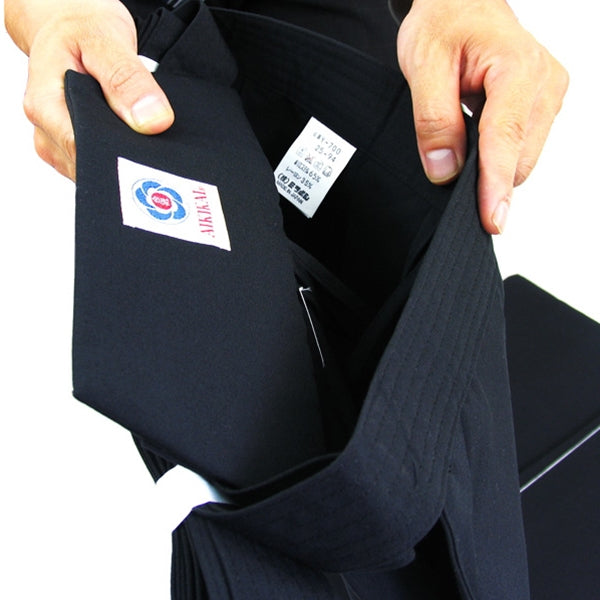 Mitsuboshi Memory Pleats Deluxe Tetron Aikido Hakama inner view