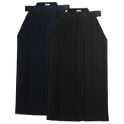 Mitsuboshi Memory Pleats Deluxe Tetron Aikido Hakama navy and black