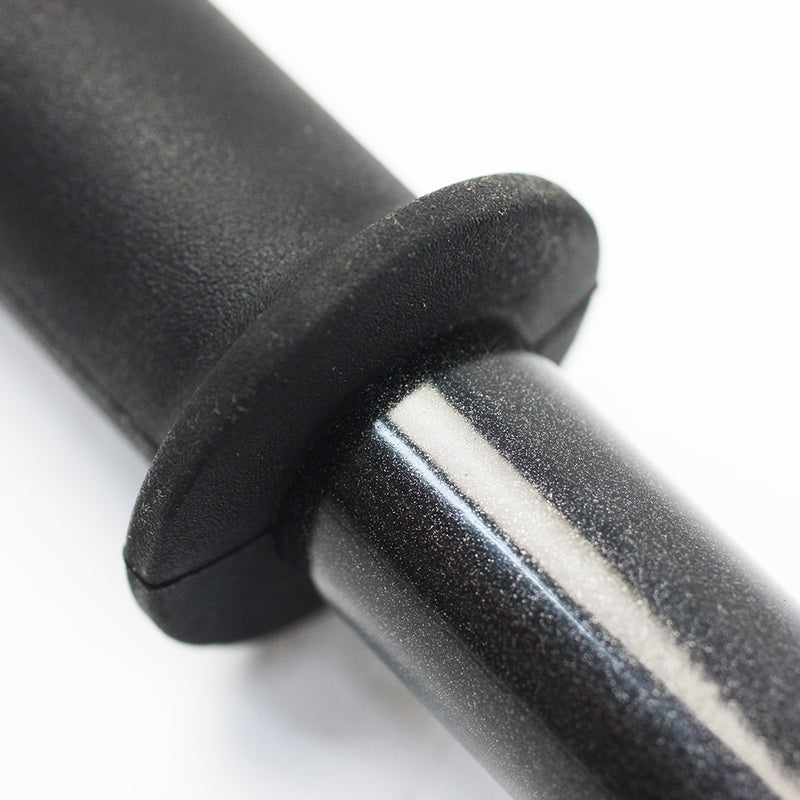 Close view of the tsuba area.