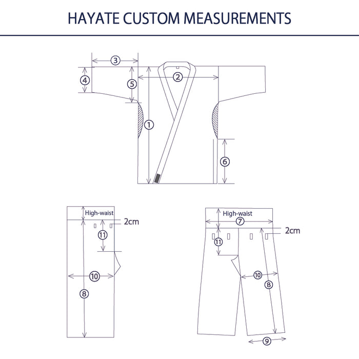 Hayate custom measurements