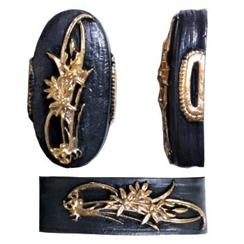 Daffodil themed fuchi and kashira.