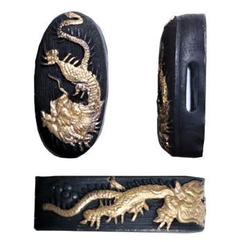 Dragon themed copper fittings.