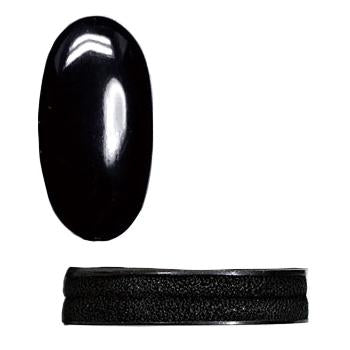 Buffalo horn kashira and blackened brass fuchi.