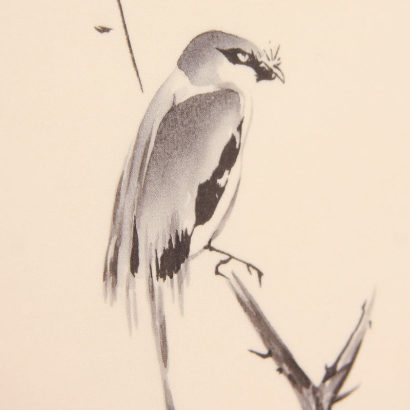 Kakejiku Wall Scroll: Shrike on a dead branch