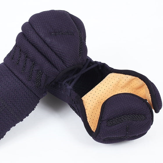 The kote as a pair, with one showing the micropunch clarino tenouchi.