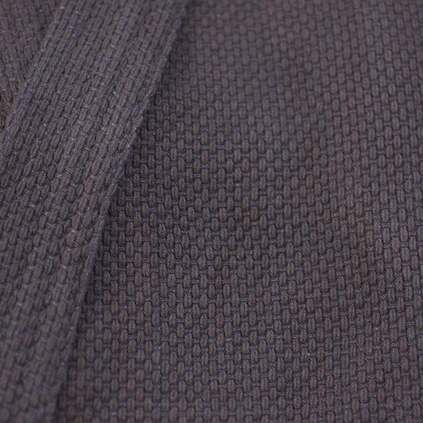 Close-up of the double-latered dogi's sashiko weave.
