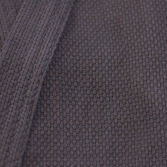 Close-up of the double-latered dogi's sashiko weave.