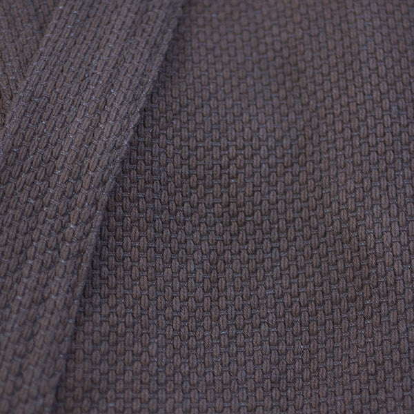 Close-up of the double-latered dogi's sashiko weave.