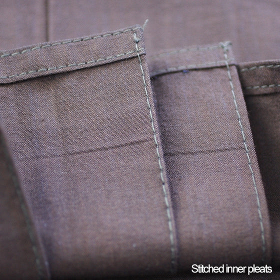 Close-up of the #10000 hakama's stitched pleats and hem.