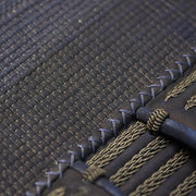 Close-up of the hara obi and chidori ito.