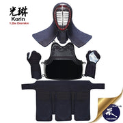 The korin bogu seen fully assembled and on a stand.
