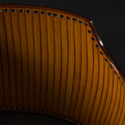 The reverse side of the bamboo dodai showing the fuki-urushi finish that lets you see the beautiful quality of the bamboo staves.