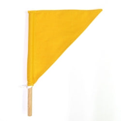 The tokei gakari - yellow flag used by the timekeeper.