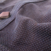 Close-up of the single layer dogi's sashiko fabric.