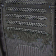 Close-up of the deerskin reinforcement and deocrative braids.