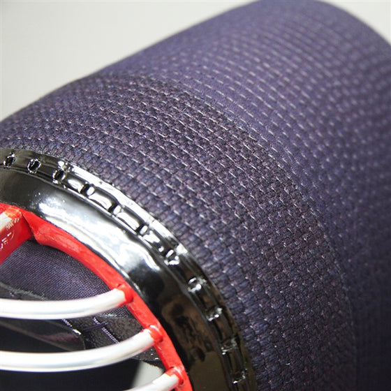Close-up of the orizashi cotton reinforcement and menbuton.
