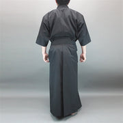 TOZANDO Tsumugi Iaido Uniform AKATSUKI worn back