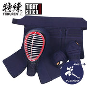 The full tokuren silver bogu set.
