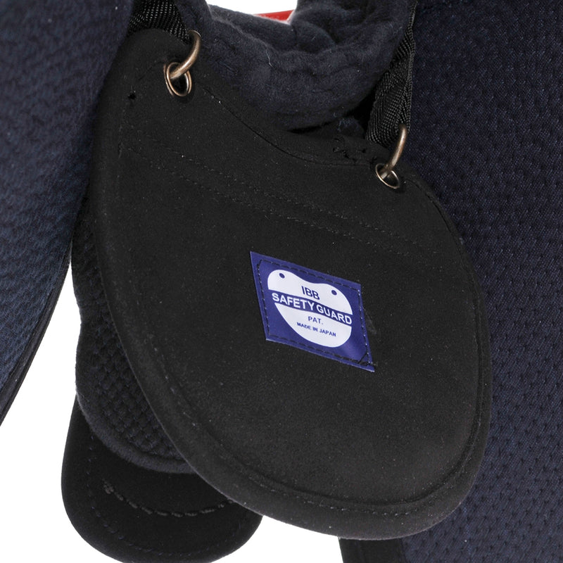 Inside view of the men fitted with the ISG throat protector.
