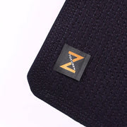 Close-up of the Tokuren Gold label and naname cross-stitch mendare.
