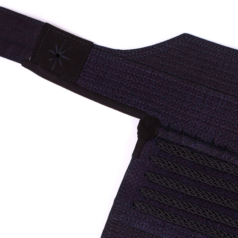 Close-up view of the hara obi and himo.