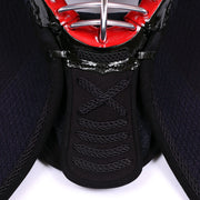 Close-up of the simple cross-design of the tsukidare.