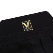 Close-up of the hakama koshi-ita and vixia label.