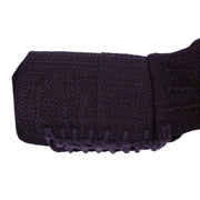 Close-up of the cross-stitch futon.