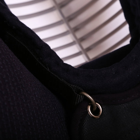 Close-up of the safety guard attachments.