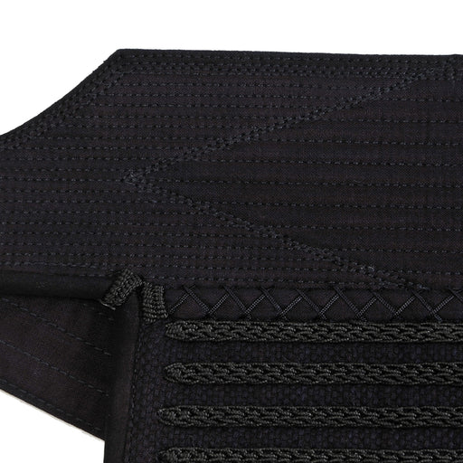 Close-up of the hara obi stitching.
