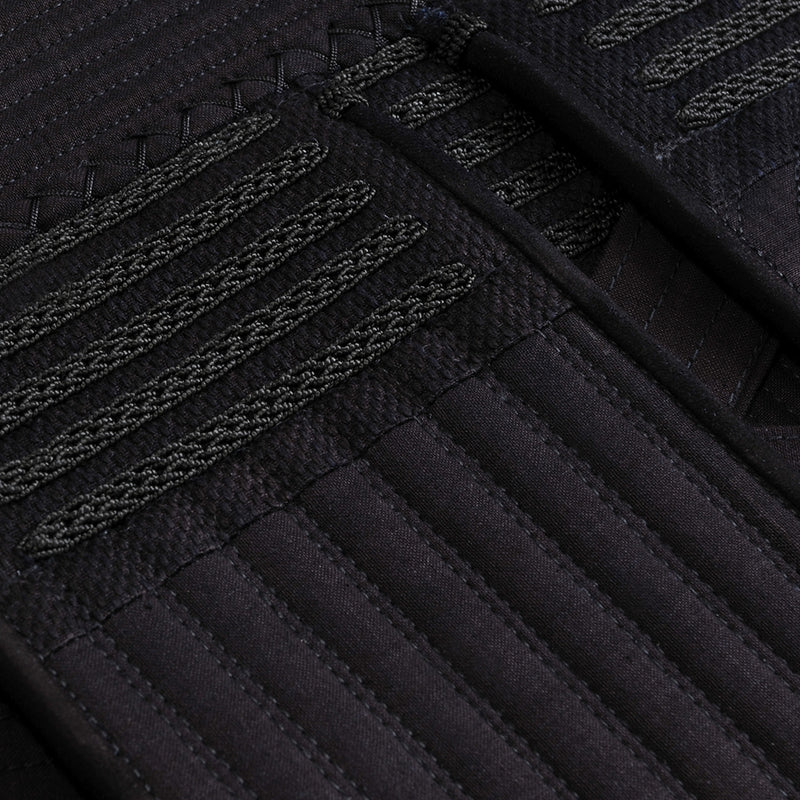 The decorative braids and orizashi reinforcement seen up close.