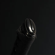 Close-up of the kashira fitting.