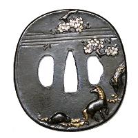 Sakura Uma Tsuba